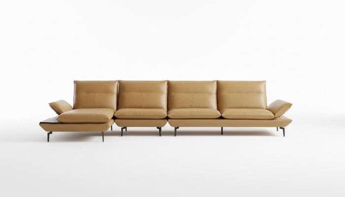 Narożnik Siedziba Sofa Kanapa Designer Podkładka Narożnik Living Landscape Skóra Kanapy