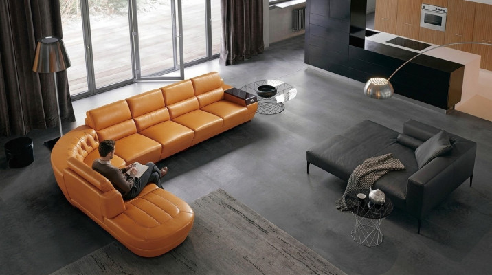 Narożnik Sofa Kanapa Podkładka Siedziba Narożnik Living Landscape Skóra Kanapy Projektant