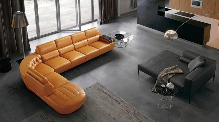 Narożnik Sofa Kanapa Podkładka Siedziba Narożnik Living Landscape Skóra Kanapy Projektant