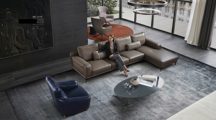 Narożnik Sofa Kanapa Designer Podkładka Siedziba Narożnik Living Landscape Skóra Kanapy