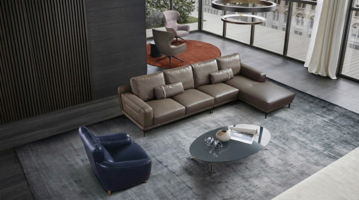 Narożnik Sofa Kanapa Designer Podkładka Siedziba Narożnik Living Landscape Skóra Kanapy