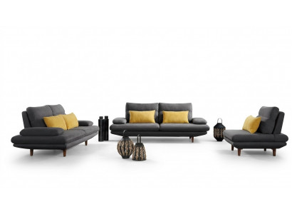 Sofa Kanapa Podkładka Siedziba Design Ustawić 3+2+1 Włókienniczy Kanapy Sofy Materiał