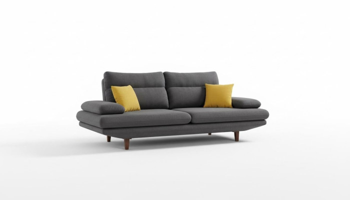 Sofa Designerska Trzyosobowa Kanapa 3 Siedziba Podkładka Skóra Couchen Duże Sofy Włókiennicze Nowość