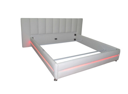 Skóra Design Łóżko Double Luxury Małżeństwo Nowoczesny Hotel Frame Sleep Pokój
