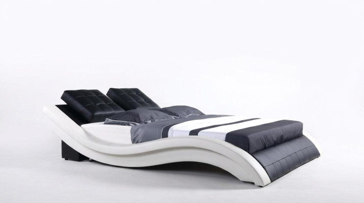 Projekt łóżka Double Hotel Frame Sleep Pokój Skóra Luxury Modern