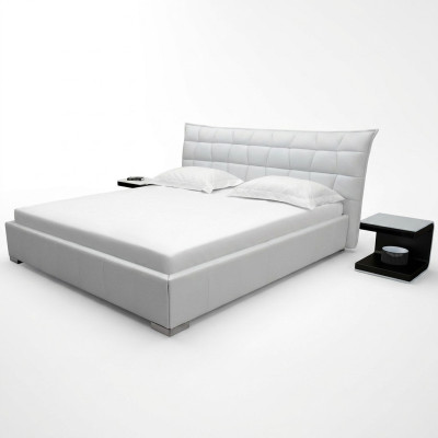 Skóra Design Łóżko Podwójne łóżko Luksusowe Małżeństwo Nowoczesny Hotel Frame Sleep