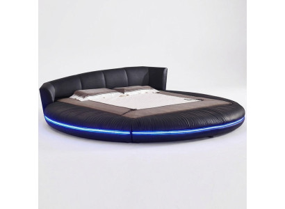 Okrągłe Design łóżko Skóra Okrągłe Łóżko Double Luxury Hotel Frame Sleep