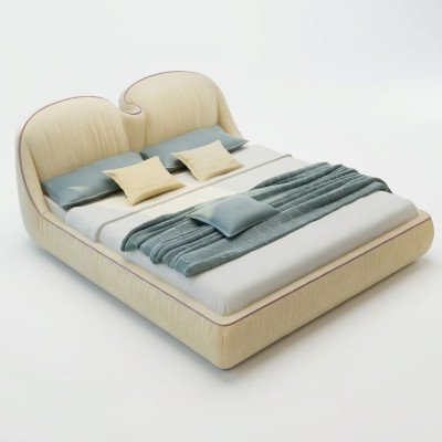 Design łóżko Skóra Łóżko Double Luxury Marriage Modern Hotel Frame Sleep