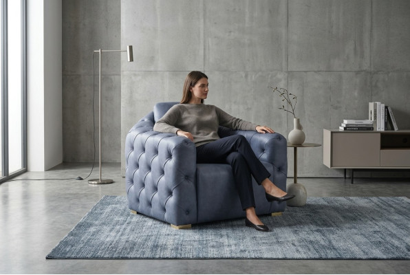 Fotel kanapa Tkanina Projektant Tekstylia + fotel Chesterfield do siedzenia kanapy