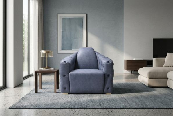 Fotel kanapa Tkanina Projektant Tekstylia + fotel Chesterfield do siedzenia kanapy