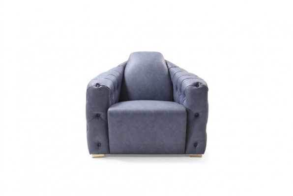 Sofa Italian Design 2x Sofa Jednoosobowa Zestaw 1+1 Siedziba Podkładka Zestaw Chesterfield Nowość