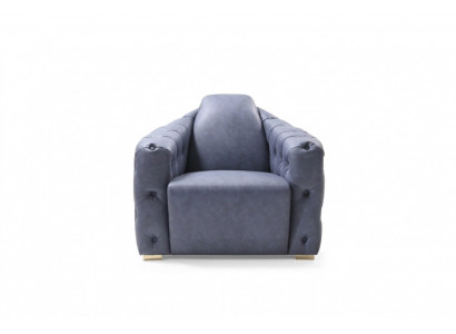 Sofa Italian Design 2x Sofa Jednoosobowa Zestaw 1+1 Siedziba Podkładka Zestaw Chesterfield Nowość