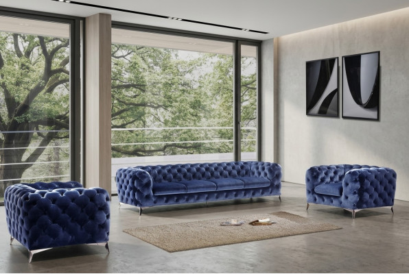 Sofa Chesterfield Couch Podkładka XXL Duża Ustawienie Włókiennicze 4+1+1 designerskie