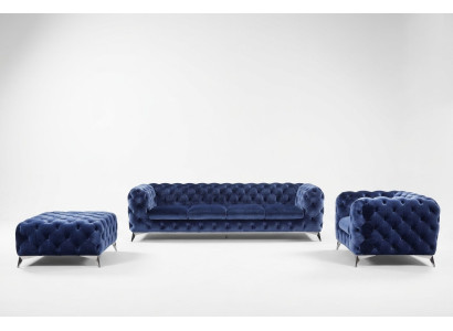 Sofa Chesterfield Couch Podkładka XXL Duża Ustawienie Włókiennicze 4+1+1 designerskie