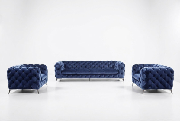 Sofa Kanapa Podkładka XXL Duży Ustaw Chesterfield Włókienniczy 3+2+2 designerskie kanapy