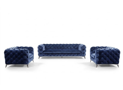 Sofa Chesterfield Couch Podkładka XXL Duży Ustaw Włókienniczy 3+3 designerskie kanapy