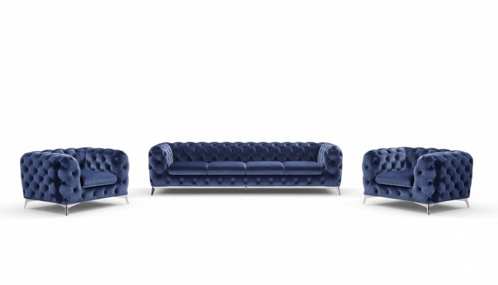 Sofa Chesterfield Couch Podkładka Ustawić Włókienniczy 2+1 designerskie kanapy Nowa XXL Big