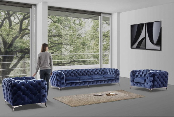 Sofa Chesterfield Couch Podkładka XXL Duży Ustaw Włókienniczy 2+1+1 designerskie kanapy