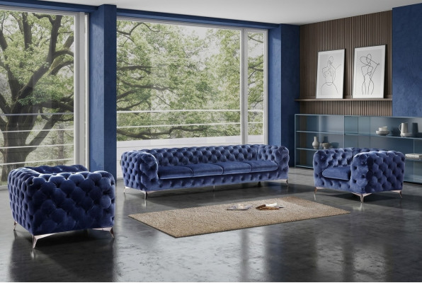 Sofa Chesterfield Couch Podkładka XXL Duży Ustaw Włókienniczy 2+1+1 designerskie kanapy