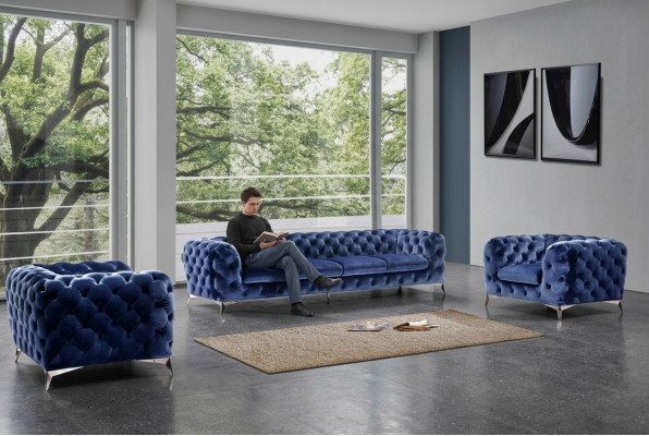 Sofa Włoska 2x Sofa Jednoosobowa Zestaw Podkładek Chesterfield Nowa 1+1 miejsce do siedzenia