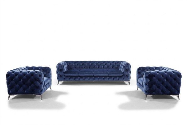 Sofa Włoska 2x Sofa Jednoosobowa Zestaw Podkładek Chesterfield Nowa 1+1 miejsce do siedzenia