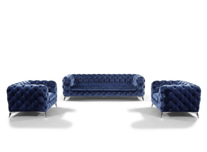 Sofa Włoska 2x Sofa Jednoosobowa Zestaw Podkładek Chesterfield Nowa 1+1 miejsce do siedzenia