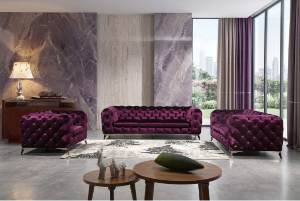 Sofa Chesterfield Couch Podkładka XXL Duży Ustaw Włókienniczy 3+2+1 designerskie kanapy
