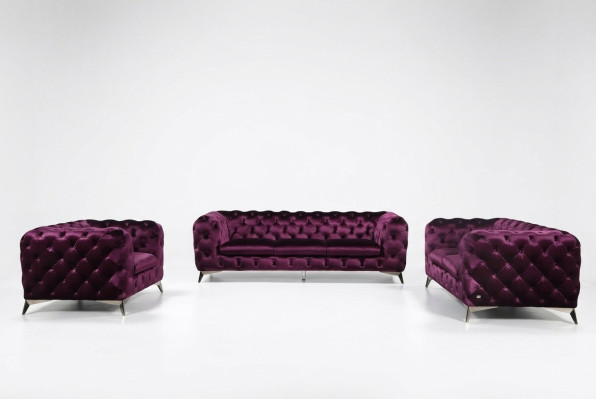 Sofa Chesterfield Couch Podkładka XXL Duży Ustaw Włókienniczy 3+2+1 designerskie kanapy