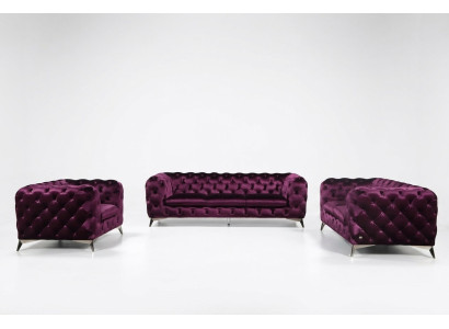 Sofa Chesterfield Couch Podkładka XXL Duży Ustaw Włókienniczy 3+2+1 designerskie kanapy