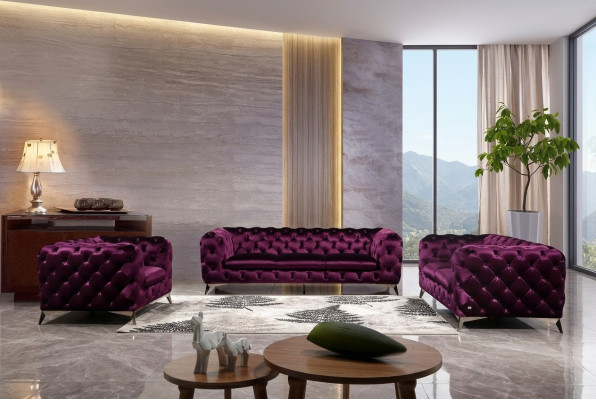 Sofa XXL Big Chesterfield Couch Podkładka Ustaw Włókienniczy 3+3 designerskie kanapy