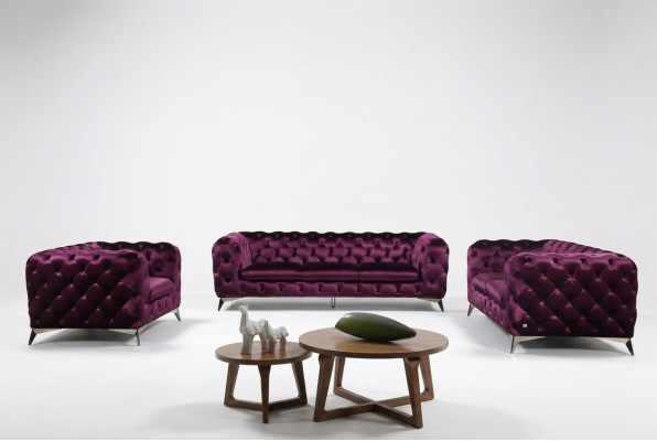 Sofa XXL Big Chesterfield Couch Podkładka Ustaw Włókienniczy 3+3 designerskie kanapy