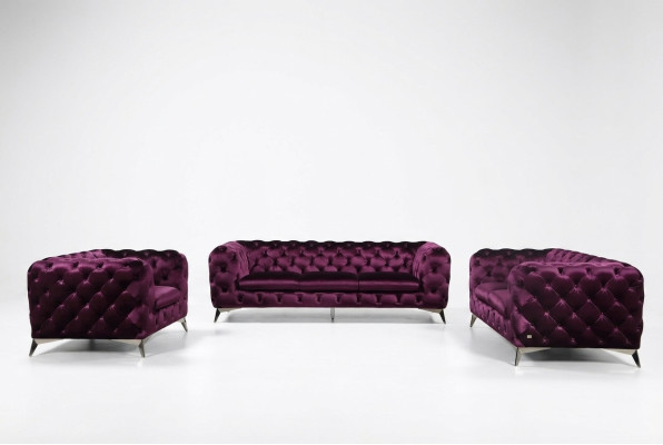 Sofa Chesterfield Podkładka Couch XXL Big Ustawienie Włókiennicze 2+1+1 designerskie