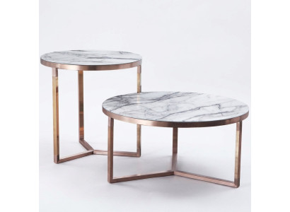 Designerska Kanapa Metalowa Szkło Tabela + Side Stoły Sofa Nowość 2 szt. ustawić