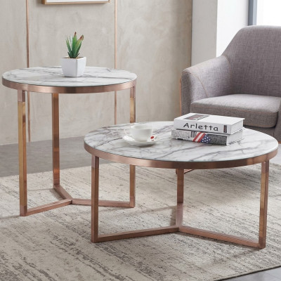 Designerska kanapa Tabela Okrągły stoły Okrągły Sofa Metal Szkło Bok