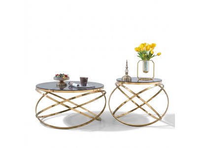 Boczna kanapa Tabela Okrągły stoły Okrągły Sofa Metal Faux Marble Designer Luxury
