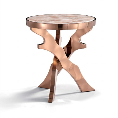 Bok kanapy Tabela Okrągłe stoły Okrągłe Metal Szkło Designer Living Room