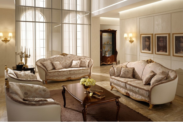 Luksusowa Klasa 2+1+1 Meble Włoskie Zestaw sofowy Sofa arredoclassic