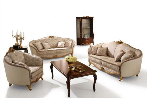Luksusowa Klasa 2+1+1 Meble Włoskie Zestaw sofowy Sofa arredoclassic