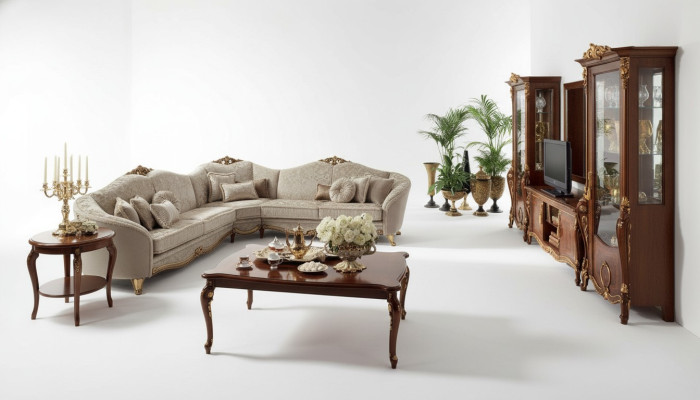 Klasyczna kanapa Narożnikowa kanapa Żywy krajobraz Sofa Podkładka Siedziba arredoclassic