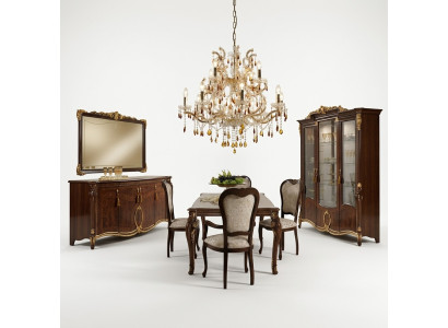 Stół obiadowy Tabela jadalnia stoły Stół drewniany Art Nouveau Antyk Styl Włochy 200cm