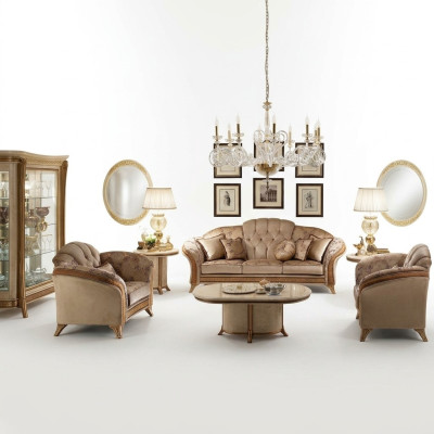 Sofa Kanapa 3 miejsce siedzące (ref. 2+1) Nowość Sofy 2er Designer Meble Classic