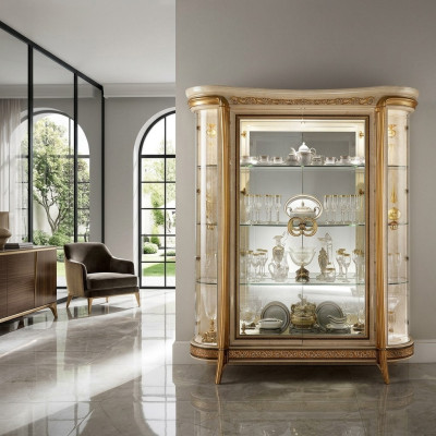 Gablota Szafa Szafka szklana Designerskie Meble Barokowe Rokoko Deco Art Nouveau