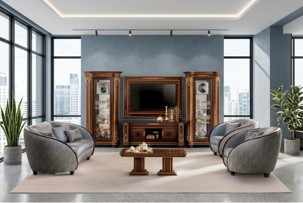 Luksusowa Sofa Kanapa Klasy 3+1+1 Włoskie Meble Nowy Zestaw sofowy arredoclassic™