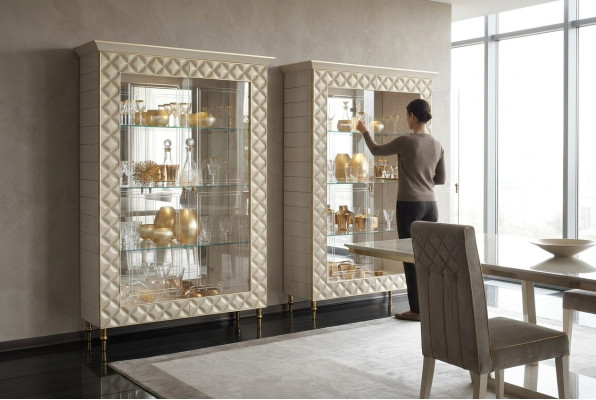 Gablota Szafa Szafka szklana Projektant Meble Deco Rokoko Barok Art Nouveau
