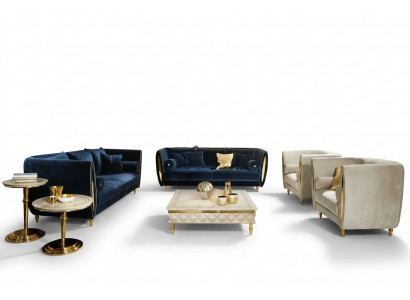 Zestaw sofowy Sofa Kanapa 3+3 Salon Designerskie Meble Barokowe Classic