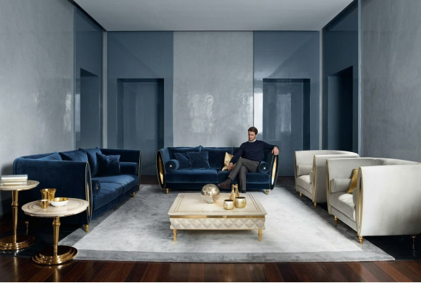 Zestaw sofowy Sofa Kanapa 3 miejsce do siedzenia (rez 2+1) Designerskie Meble Classic