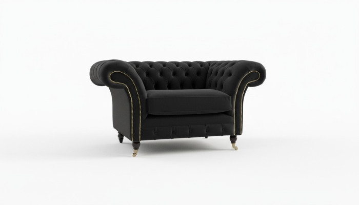 Chesterfield Fotel Do Telewizora Kanapa 1-osobowa Sofa Tkanina Materiał Kanapy Poduszki #5