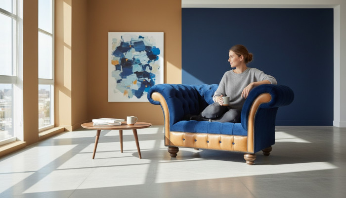 Chesterfield Tekstylne Fotele Obite 1-osobowe Kanapy Design Luksusowe Kanapy Materialowe