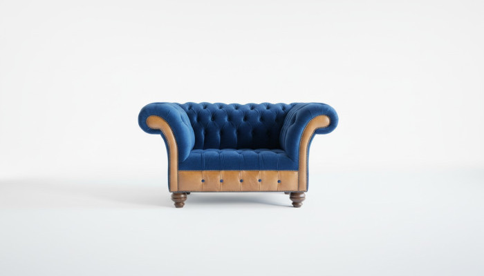 Chesterfield Tekstylne Fotele Obite 1-osobowe Kanapy Design Luksusowe Kanapy Materialowe