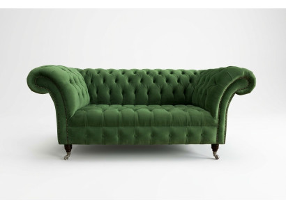 Chesterfield Sofa 2-osobowa tapicerowana kanapa tekstylna skóra Sofa